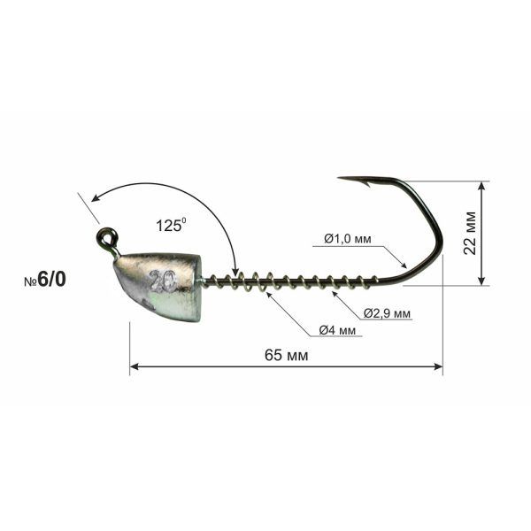 Jig-Konks 125°  Barbarian “Bullet”