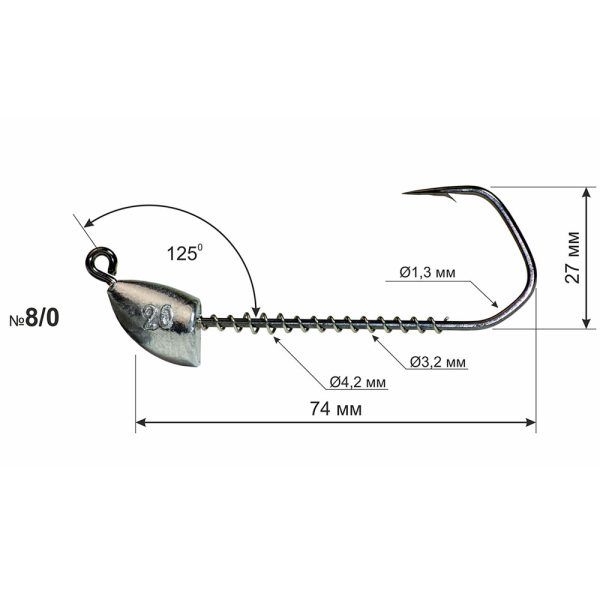 Jig-Konks 125°  Barbarian “Bullet”