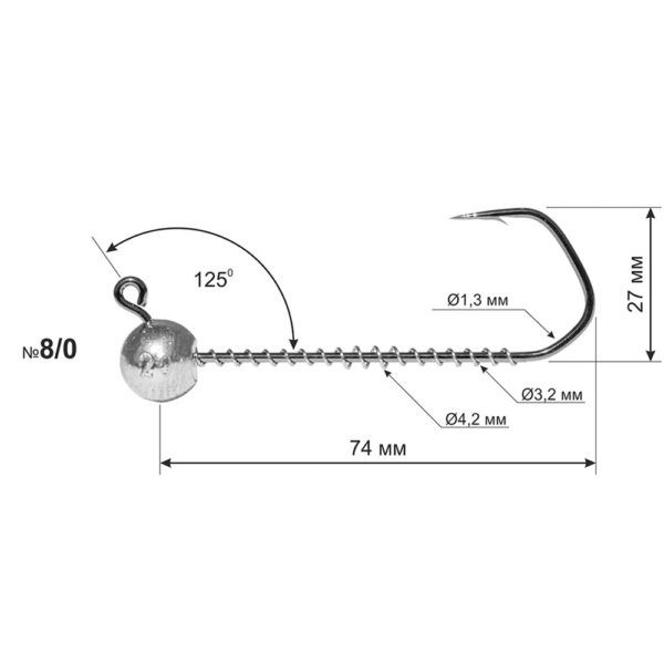 Jig-Konks 125°  Barbarian