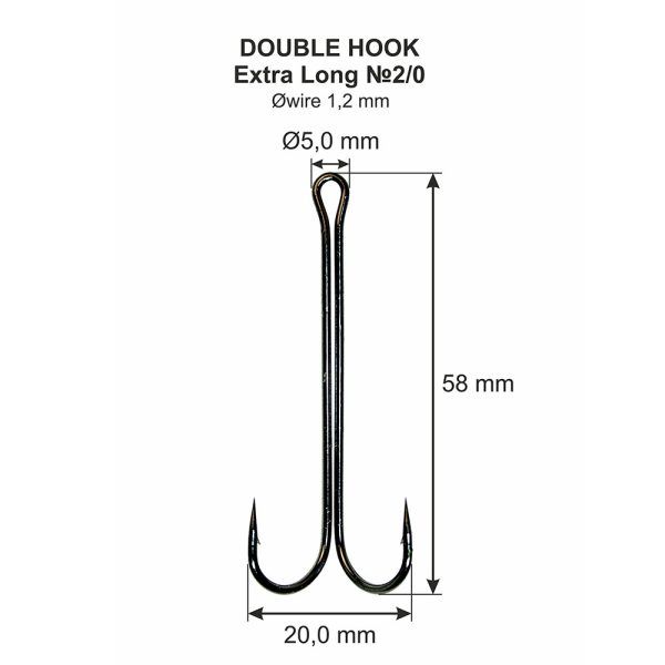 Konks  Double hook Extra Long