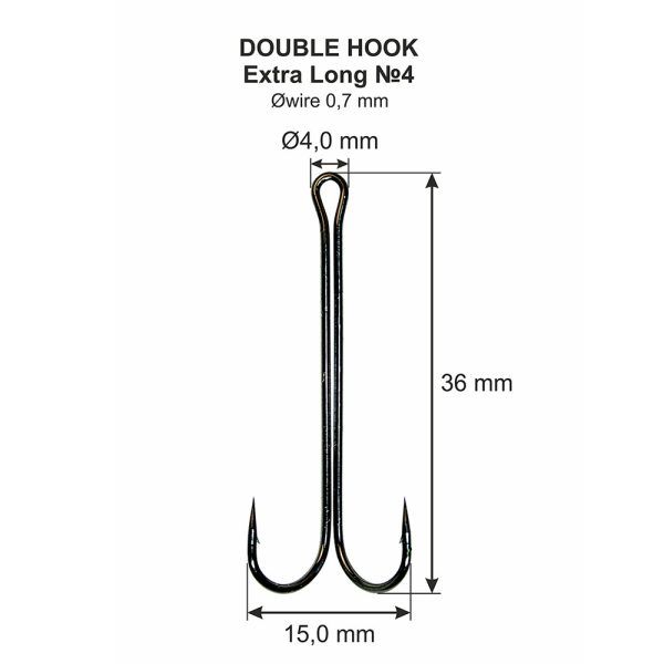 Konks  Double hook Extra Long