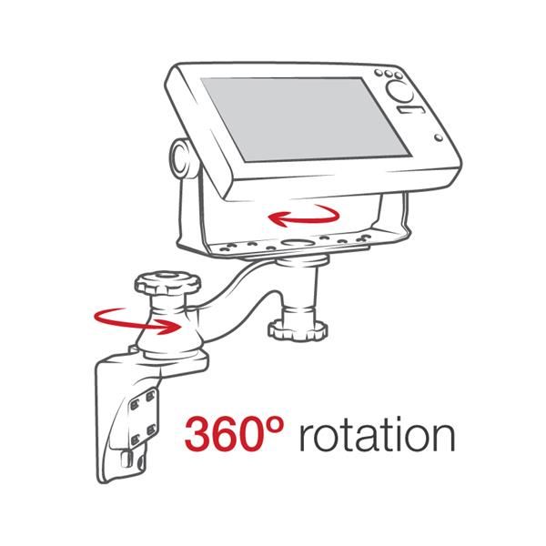 RAM® Vertical 6" Swing Arm Mount for Fishfinders & Plotters