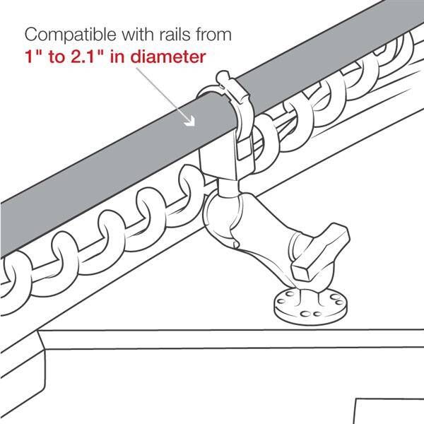 RAM® Trolling Motor Stabilizer with Strap Hose Clamp