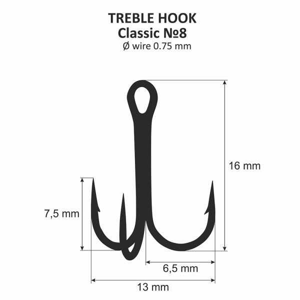 KOLMIKKONKS  Treble hook Classic