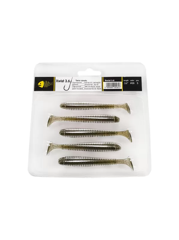 ВИБРОХВОСТ XWIST BOOST 3,6" #9 (5 ШТ)